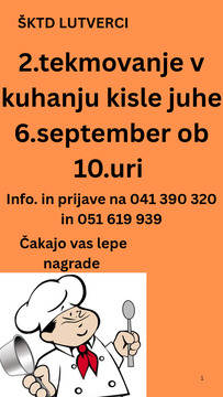 ŠKTD LUTVERCI  - 2. tekmovanje v kuhanju kisle juhe_NASLOVNA