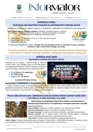 INFOrmator - 03.09.2026 (št. 14/2026)